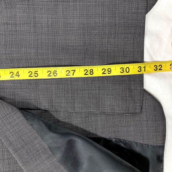 Jos A Bank Signature Sport Coat Wool Check Nailhead Gray Black 40 41 42 - Picture 10 of 14